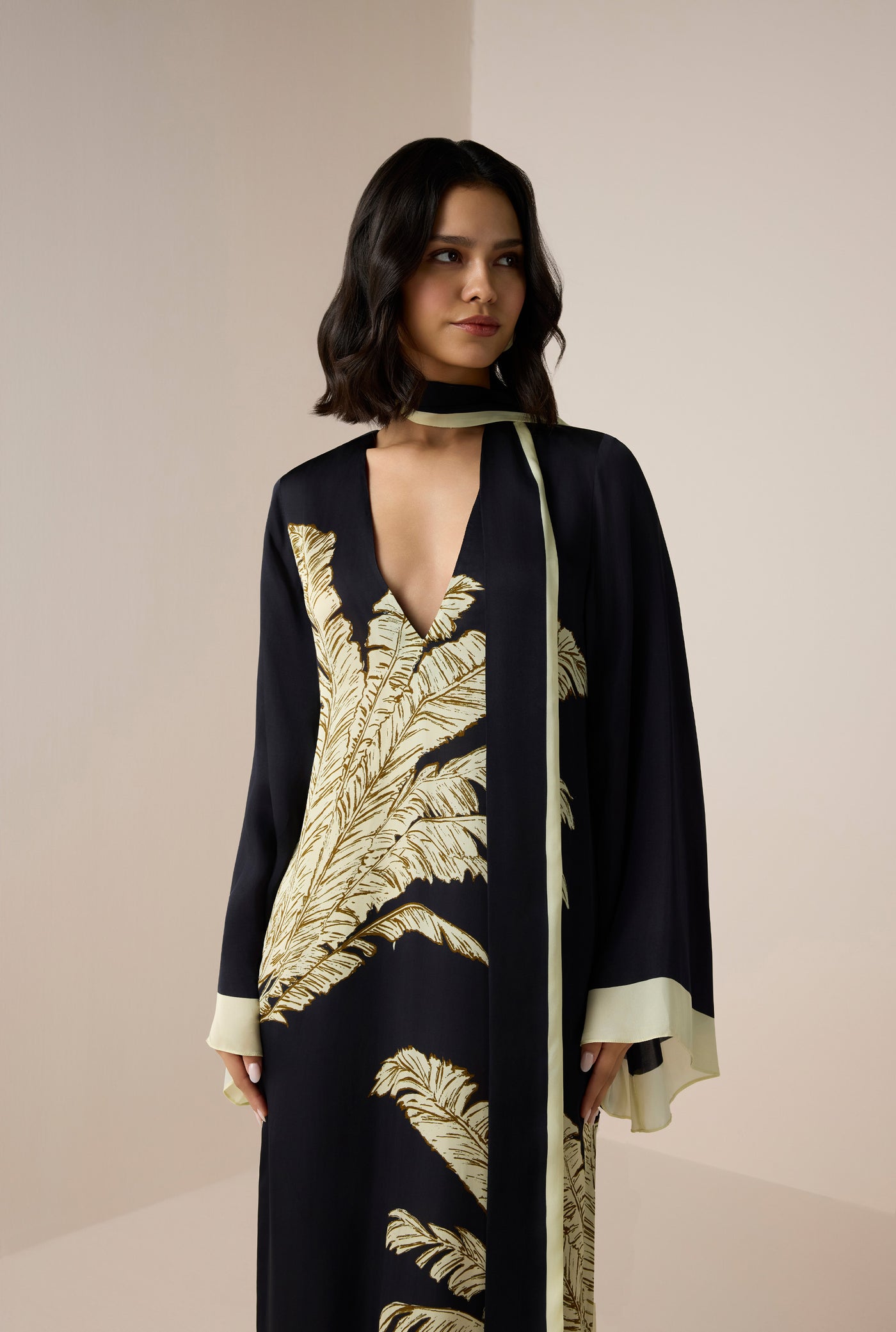 Palm Belted Kaftan