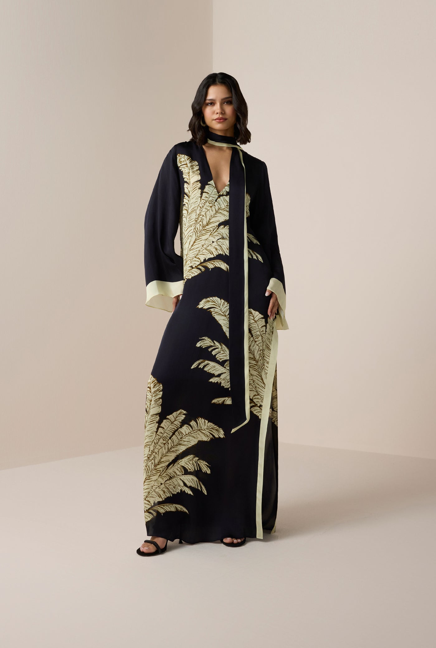 Palm Belted Kaftan