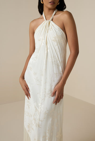 Aura Halter Neck Maxi Dress