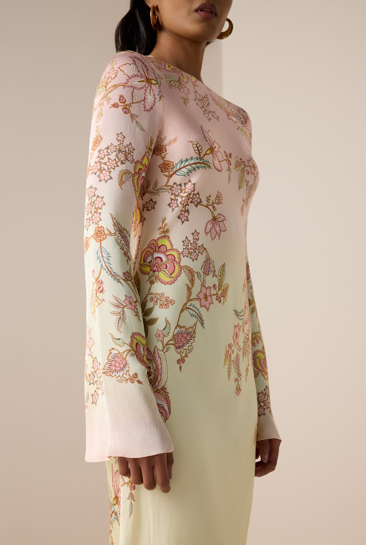 Model Riah Bo Riah Long Dress A quiet garment that wears a gentle, considered ...