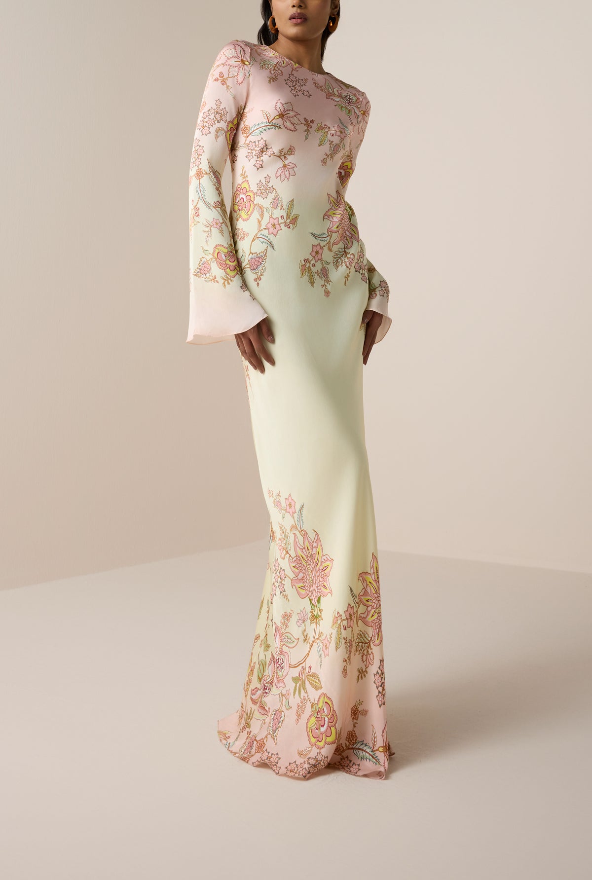 Model Riah Bo Riah Long Dress A quiet garment that wears a gentle, considered ...