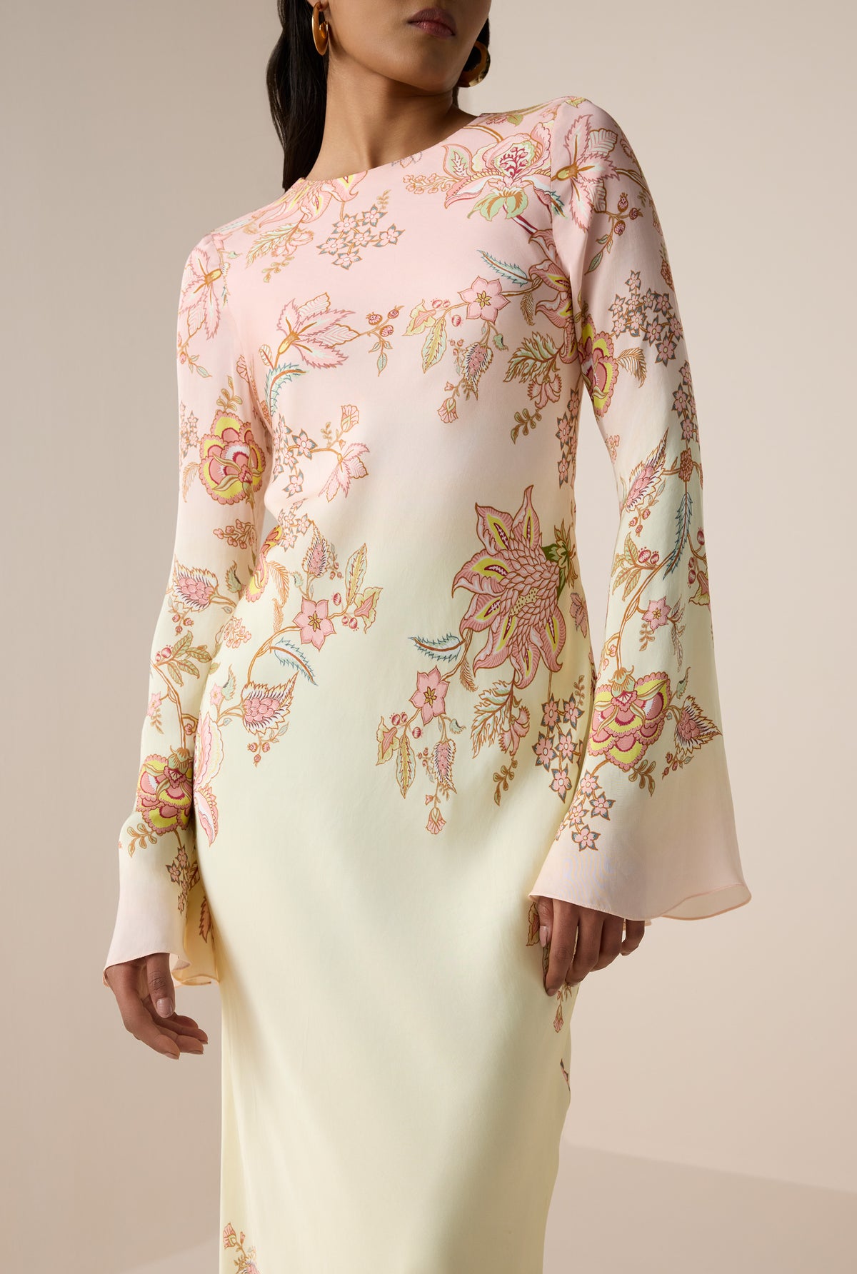 Model Riah Bo Riah Long Dress A quiet garment that wears a gentle, considered ...