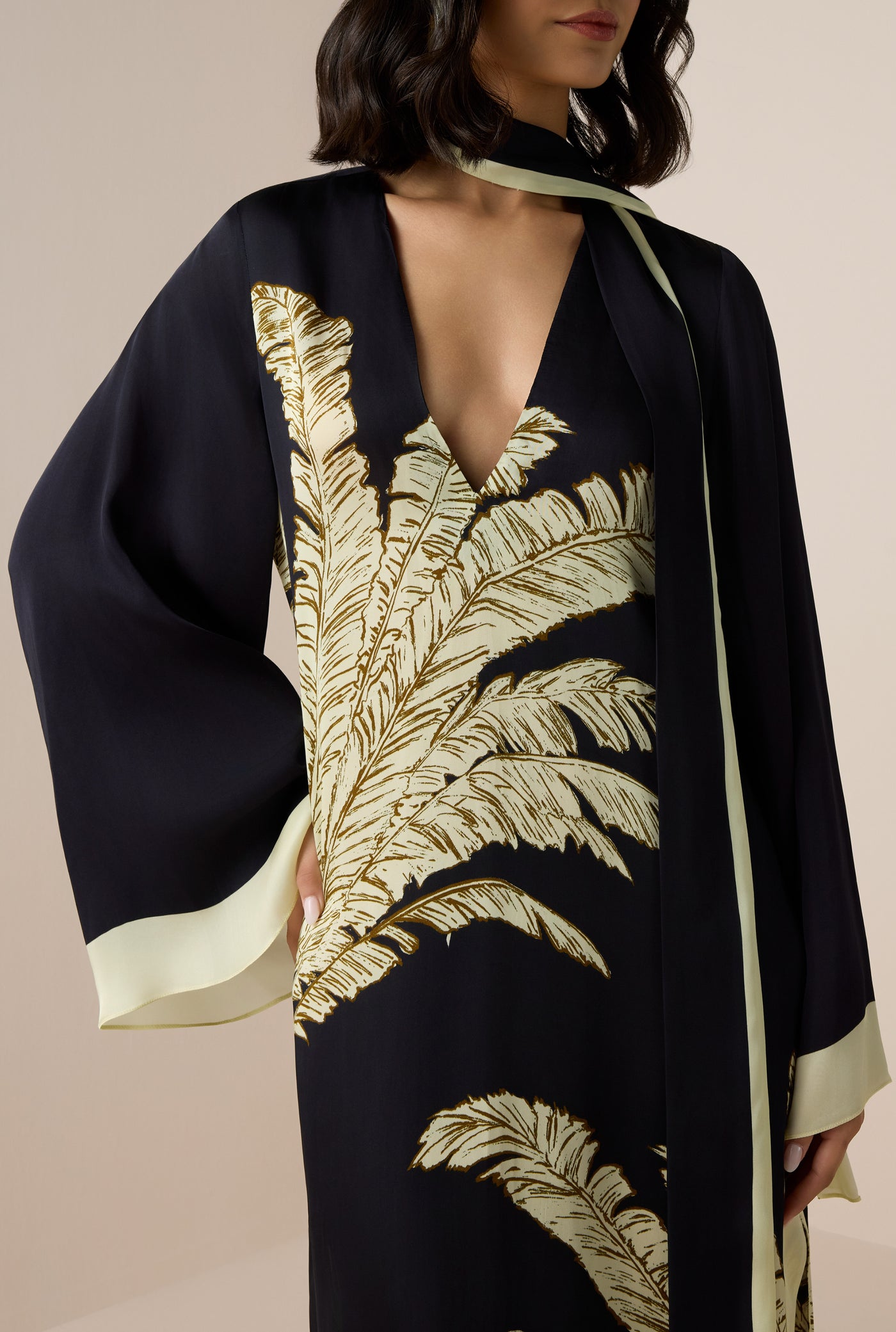 Palm Belted Kaftan