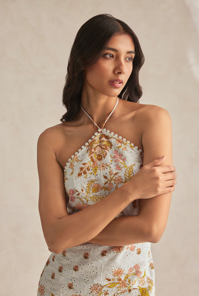 Tora Mini Dress holds a steady calm for quiet days. Hemant & Nandita - India Tora Mini Dress holds a steady calm for quiet days. Hemant & Nandita - India