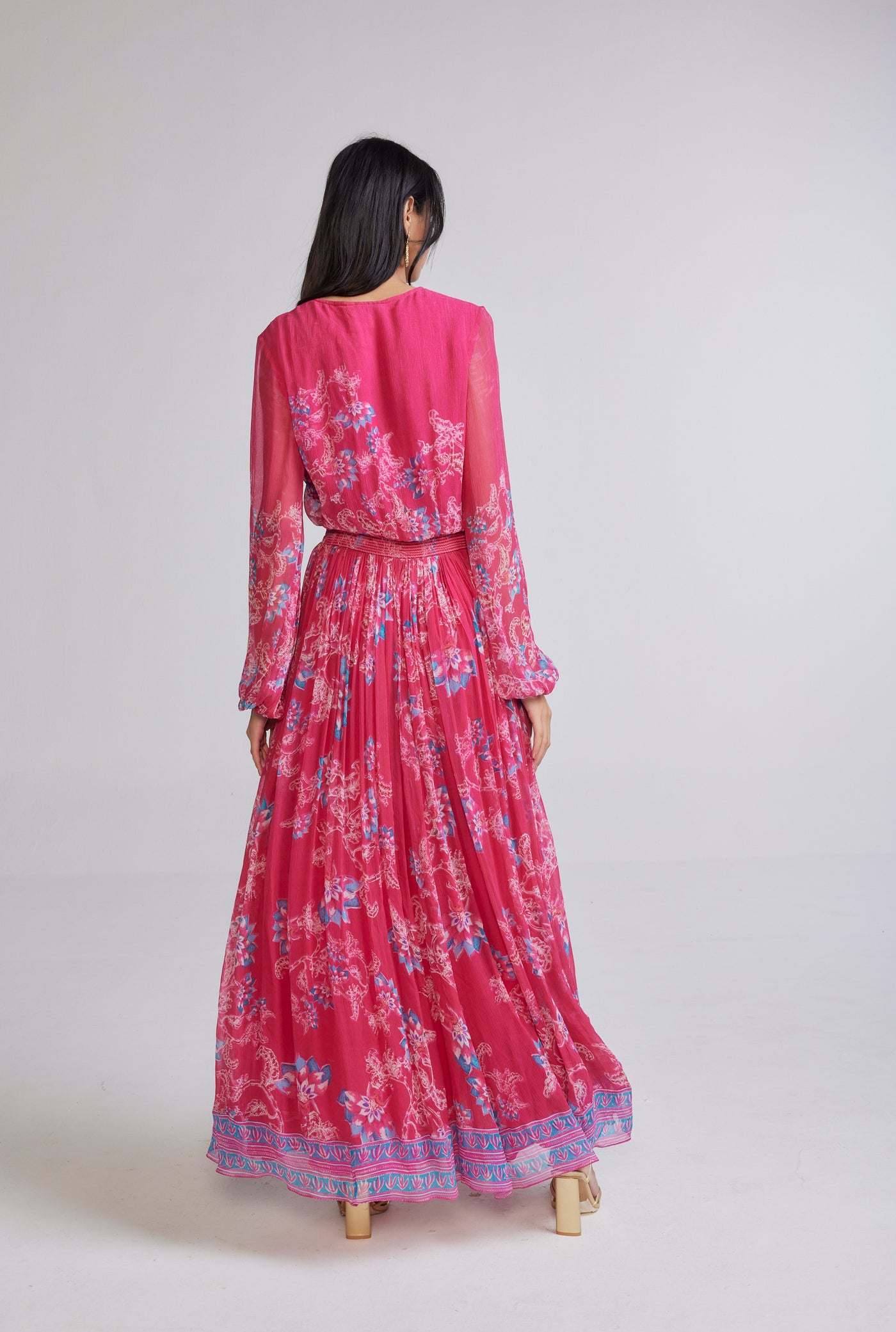 Maheen Pink Long Dress