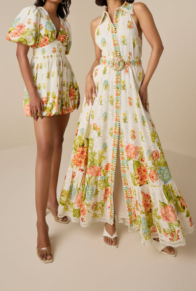 Dhun Collar Long Dress