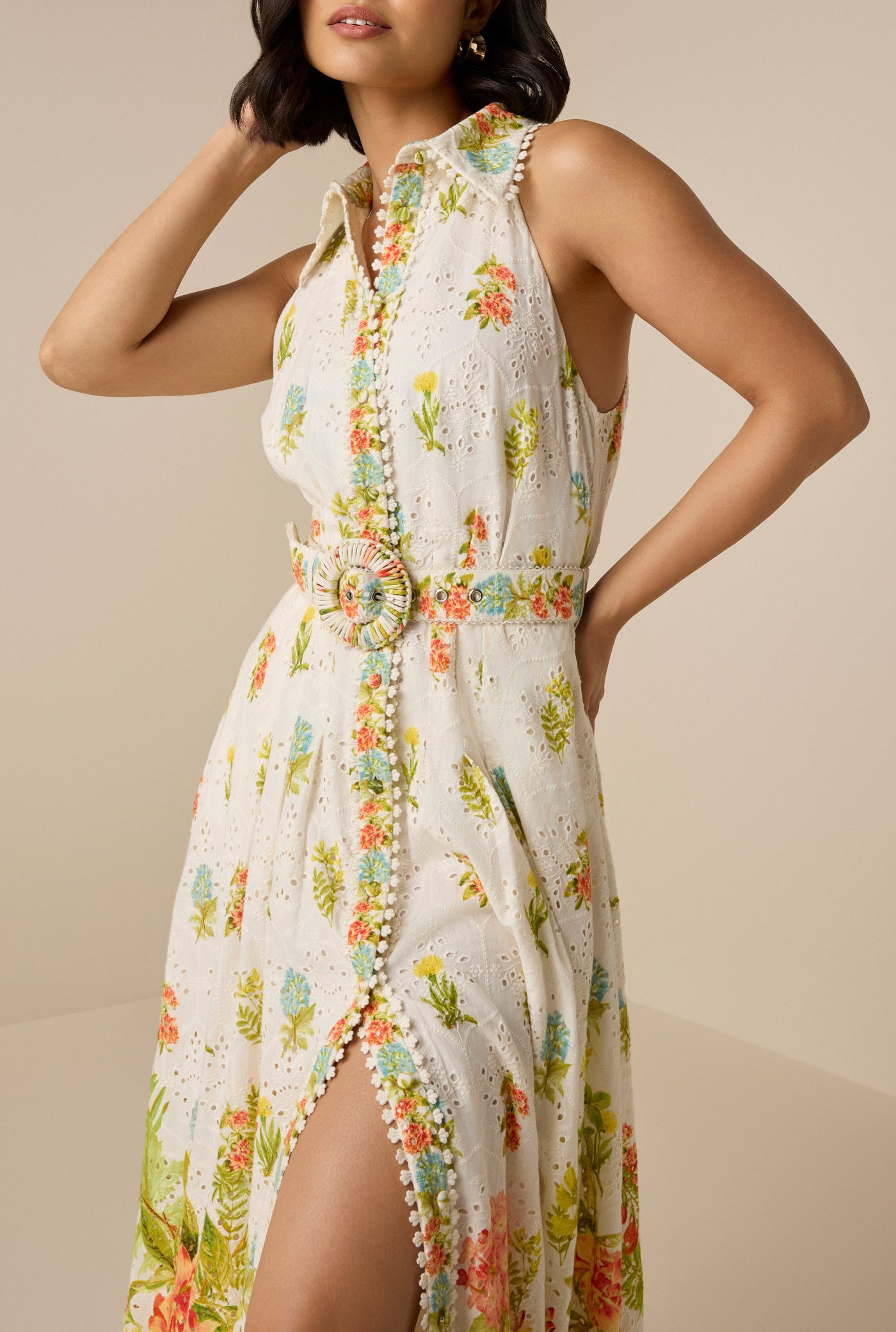 Dhun Collar Long Dress