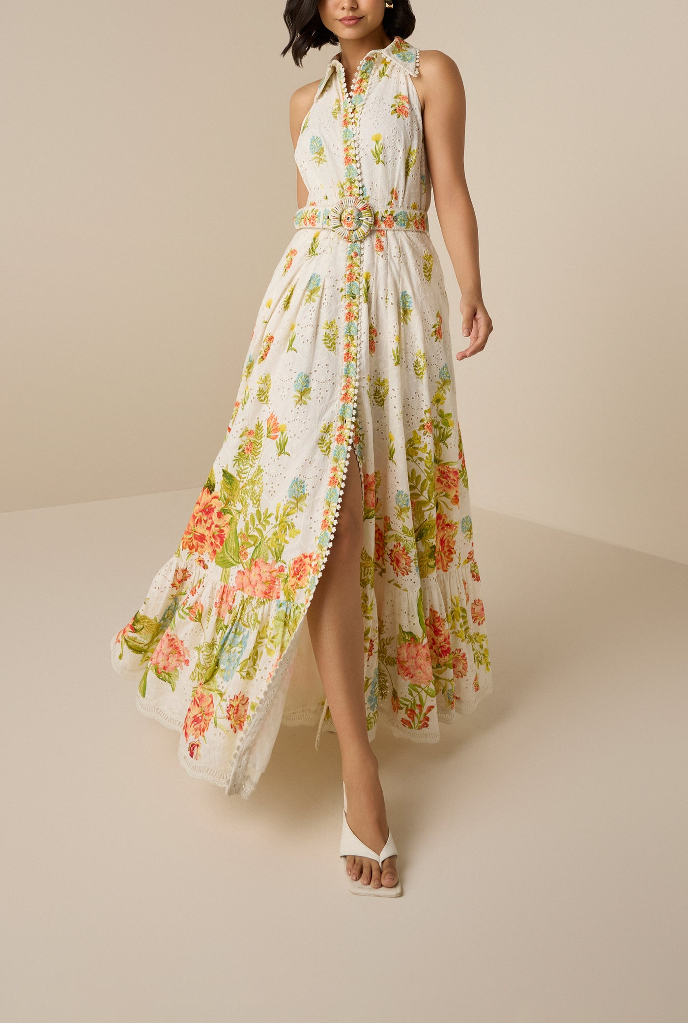 Dhun Collar Long Dress