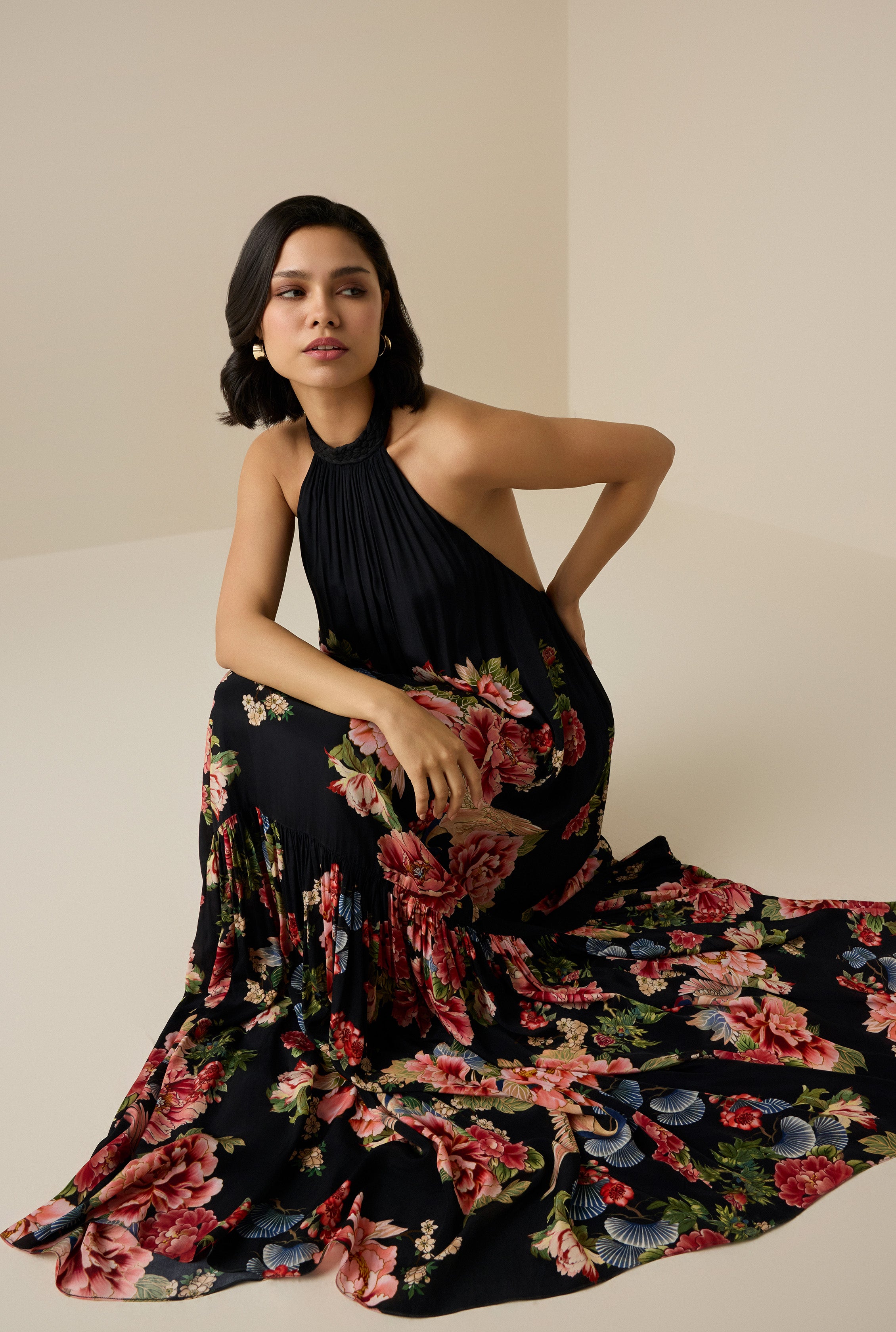Rani Long Dress carries warmth in its form for soft mornings. – Hemant ...