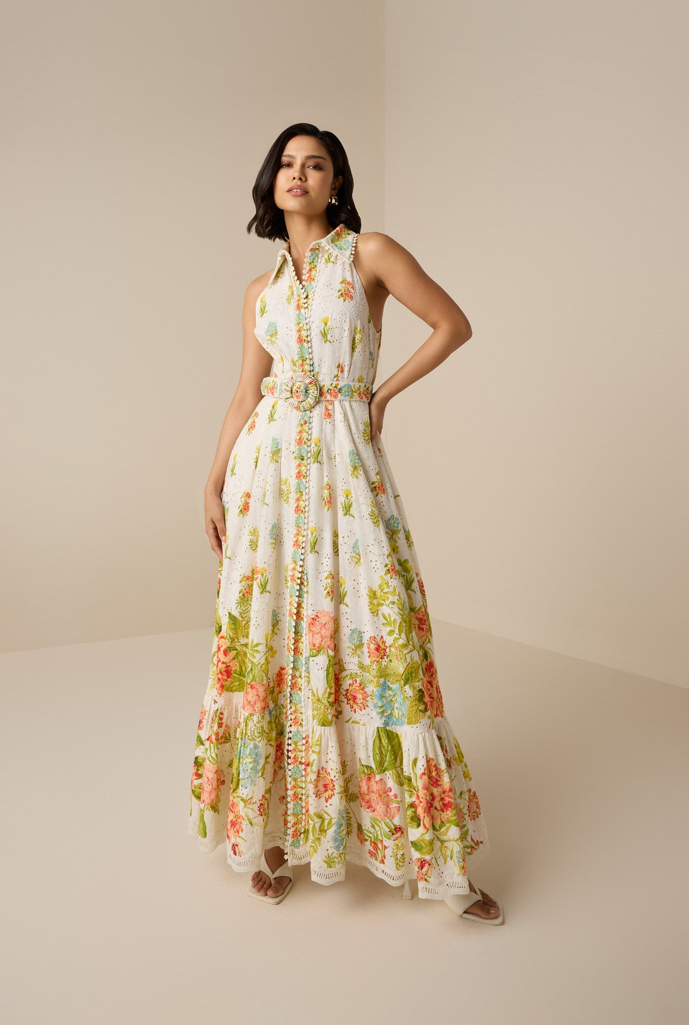 Dhun Collar Long Dress