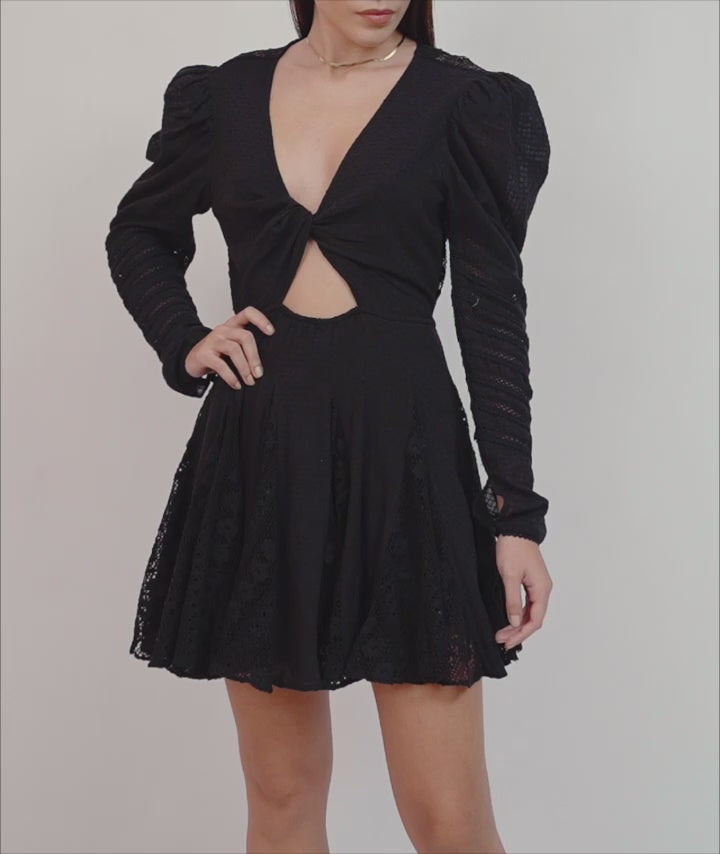 Juhi Black Mini Dress