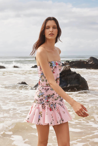 Livia Tie Up Short Dress