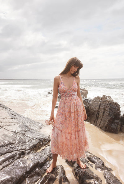 Kati Floral Midi Dress For Women