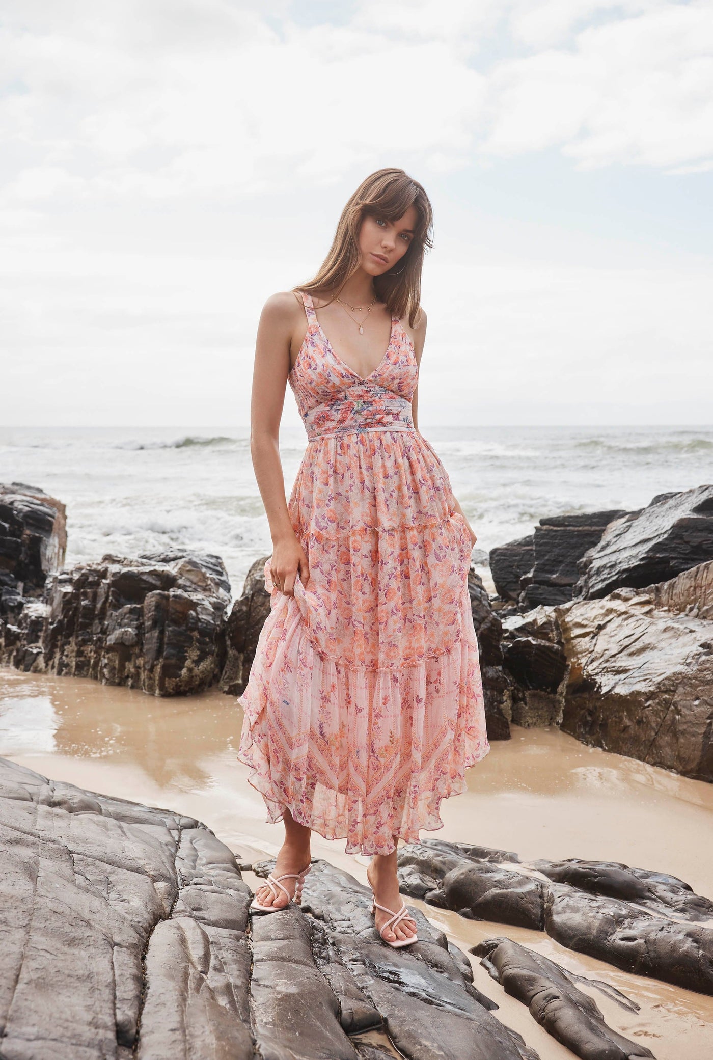 Kati Floral Midi Dress For Women