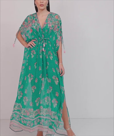 Isha Plunged Kaftan