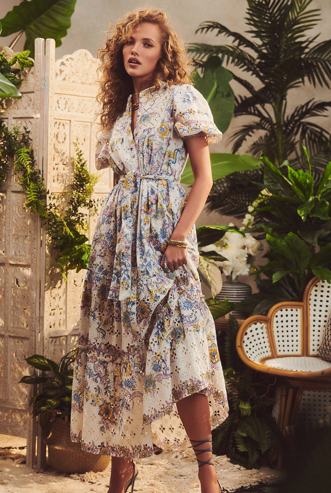 Vana Tie Up Long Dress