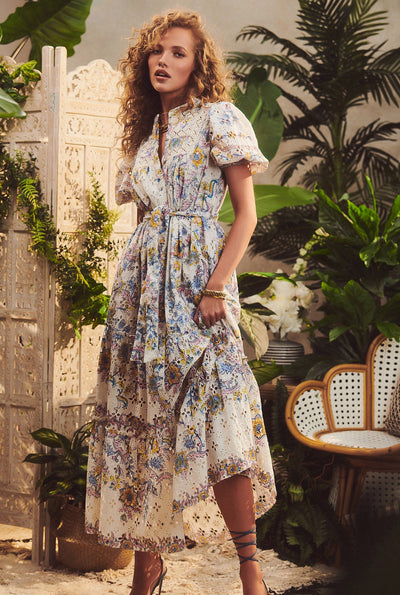 Vana Tie Up Long Dress