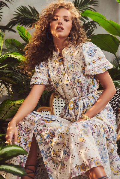 Vana Tie Up Long Dress