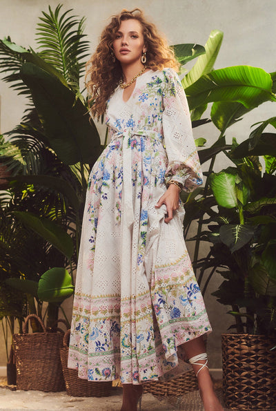 Rhea Long Tie Up Dress