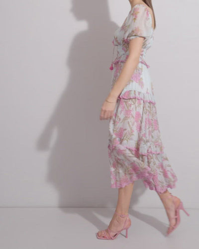 Asia Plunged Midi Dress