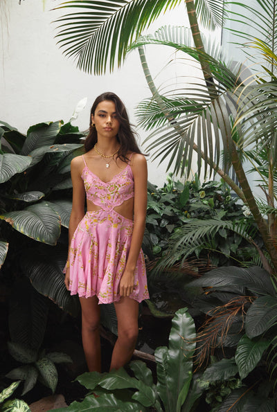 Aira Plunged Short Dress For Women Hemant & Nandita