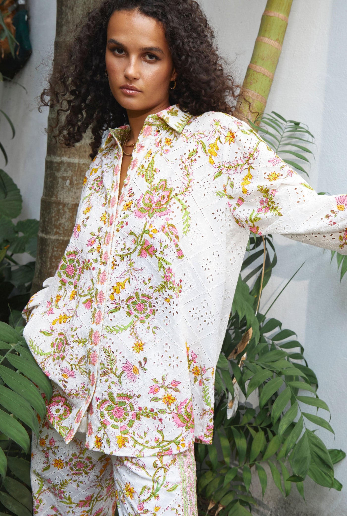 Aira Cotton Schiffly Shirt