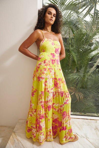 Auril Floral Long Dress For Women