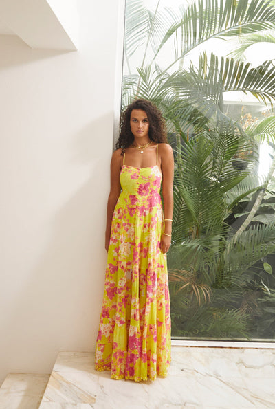 Auril Floral Long Dress For Women