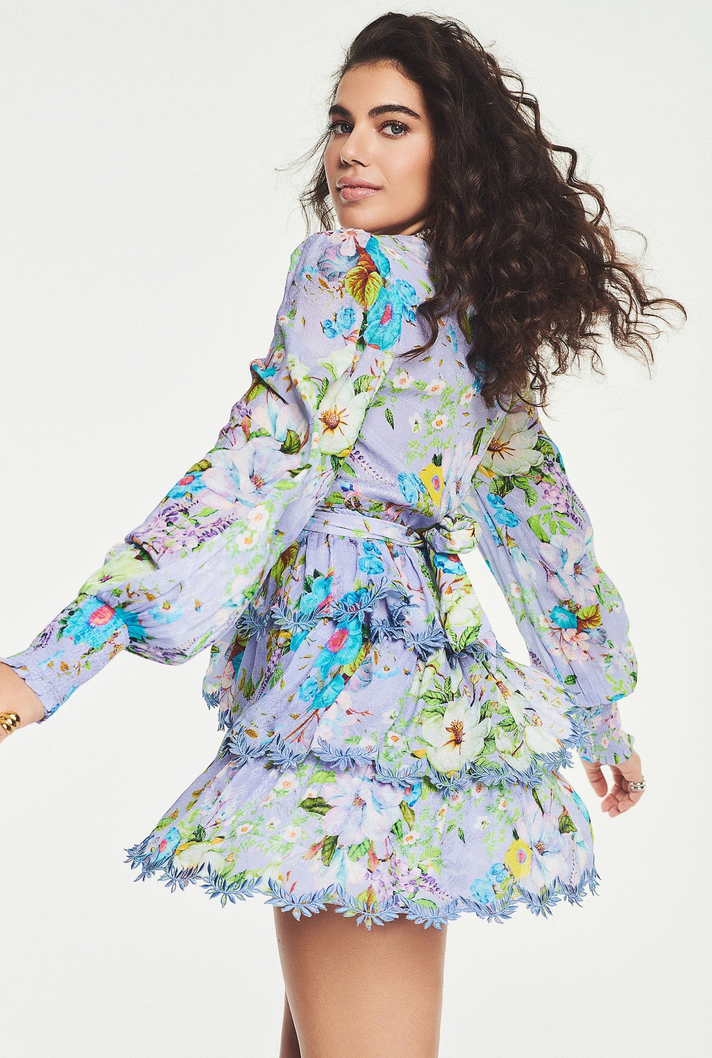 Laya Floral Short Dress For Women Hemant & Nandita