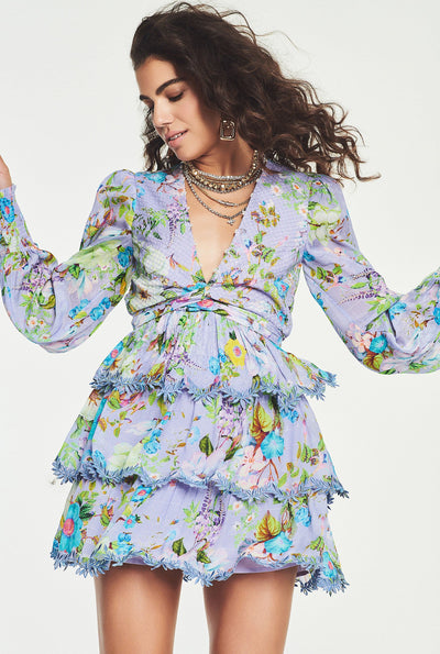 Laya Floral Short Dress For Women Hemant & Nandita