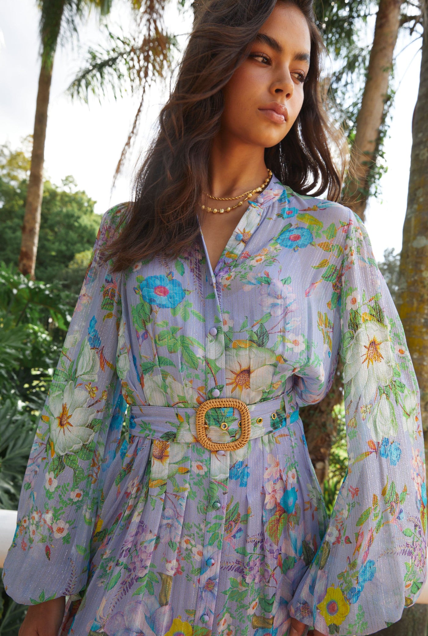 Laya Button Up Long Dress