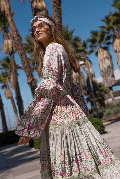 Nora Plunged Long Dress