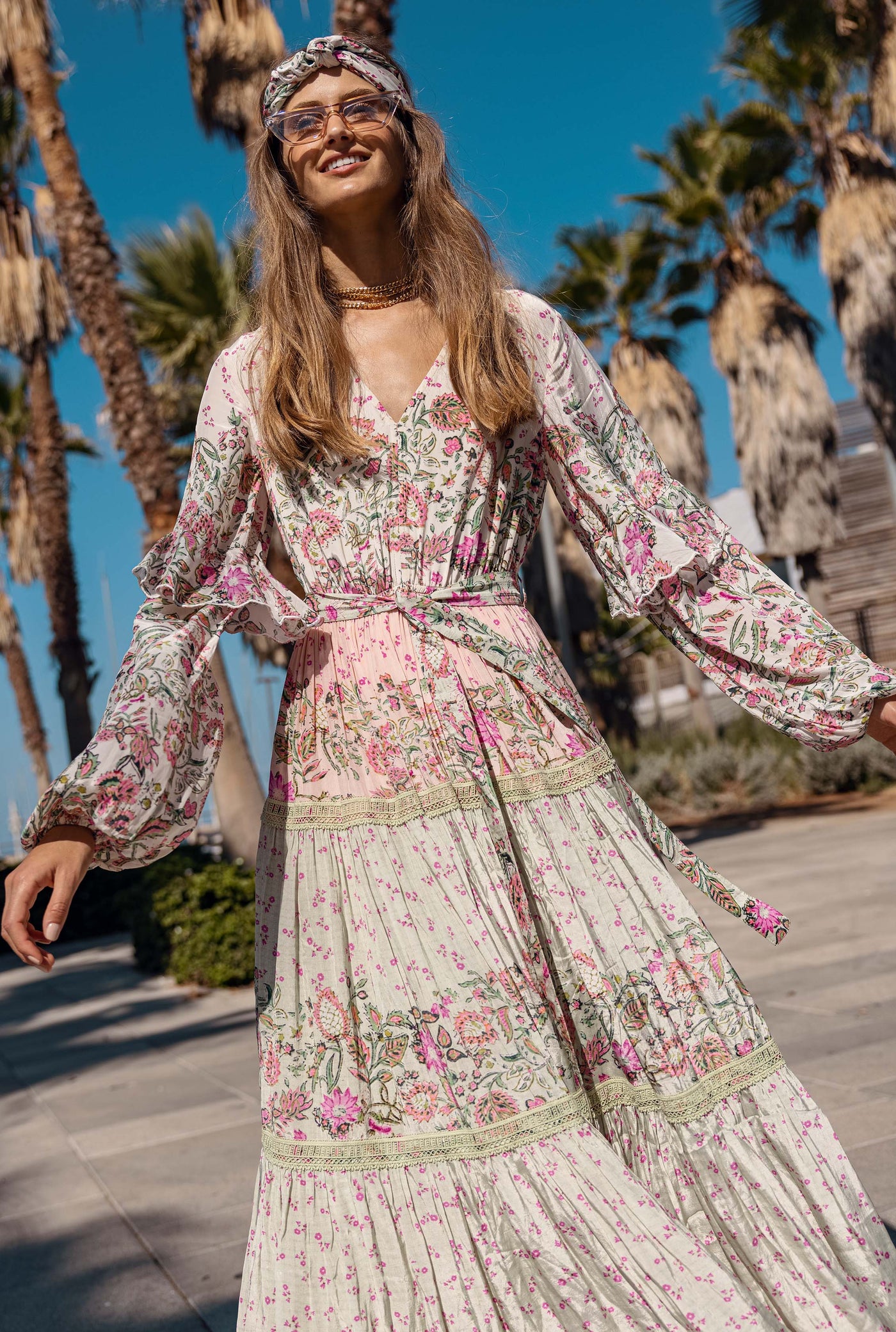 Nora Plunged Long Dress