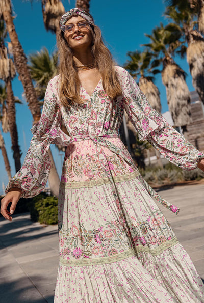 Nora Plunged Long Dress