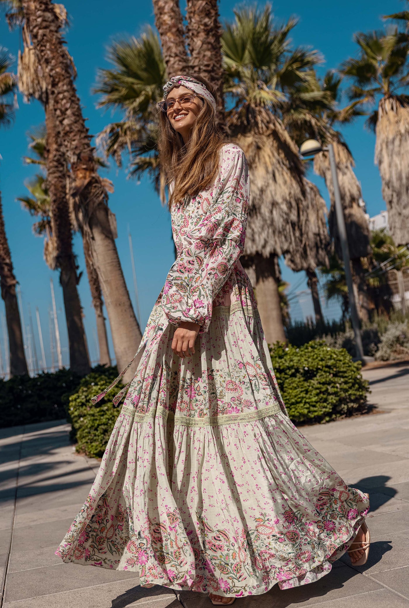 Nora Plunged Long Dress