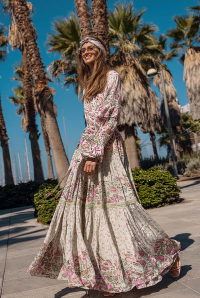 Nora Plunged Long Dress
