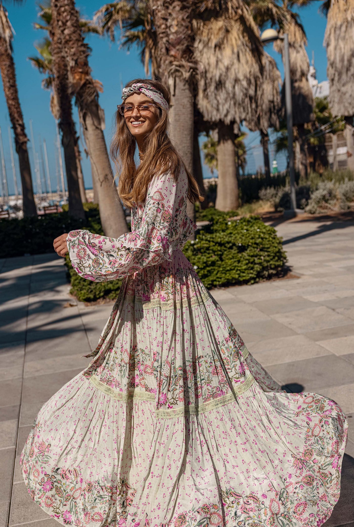 Nora Plunged Long Dress