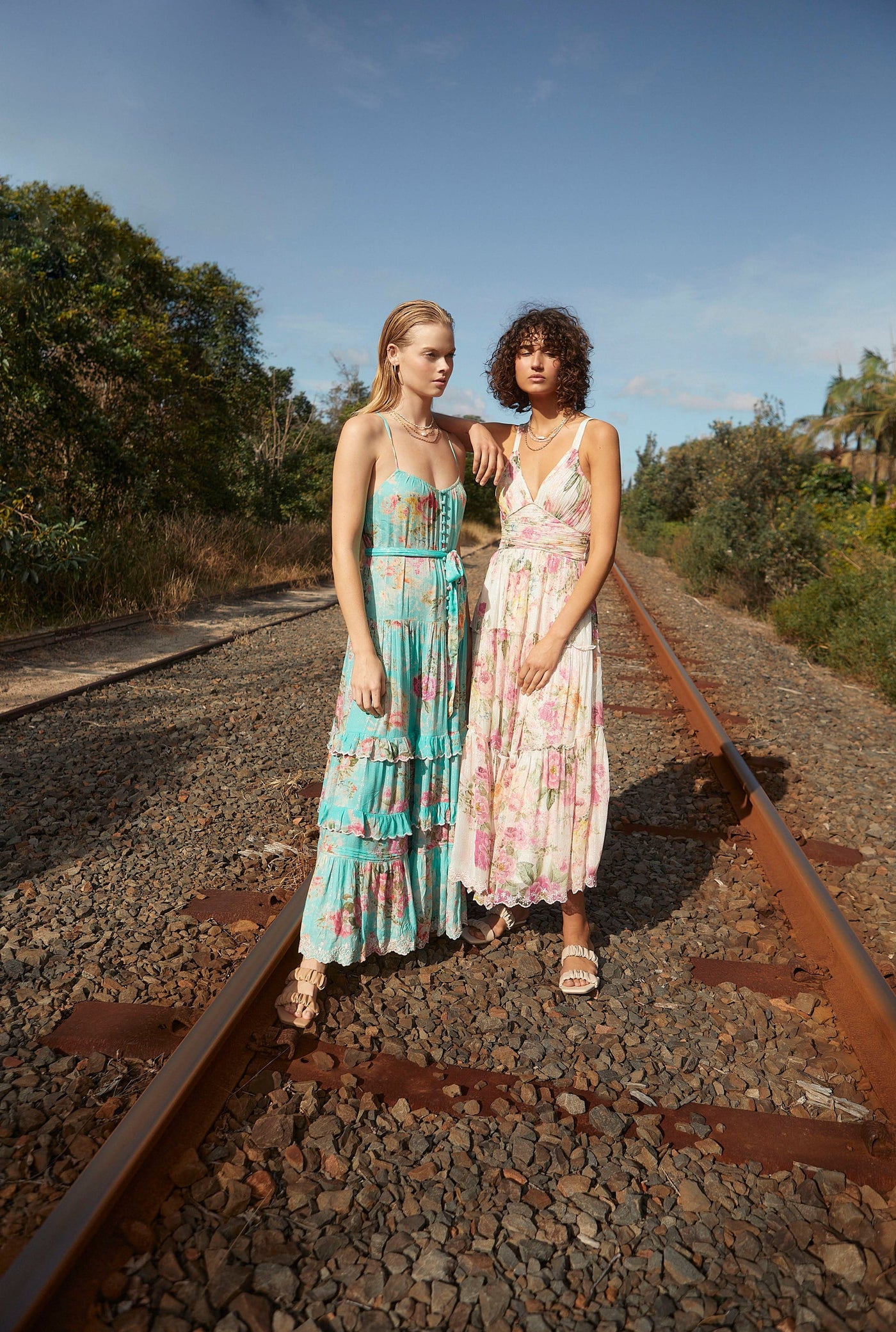 Anka Long Tie Up Dress