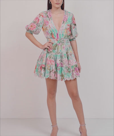 Anka Plunged Short Dress
