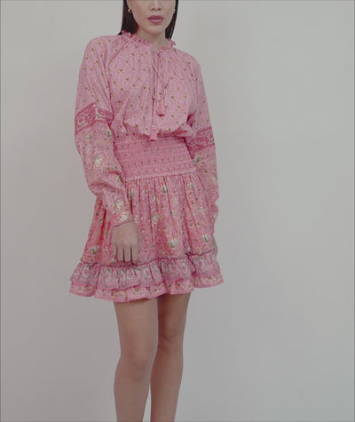 Roop Ruffled Short Dress